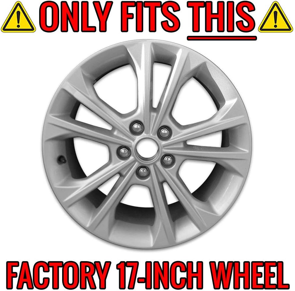 Black 17" 5 Double Spoke Wheel Skins Set of 4 E410
