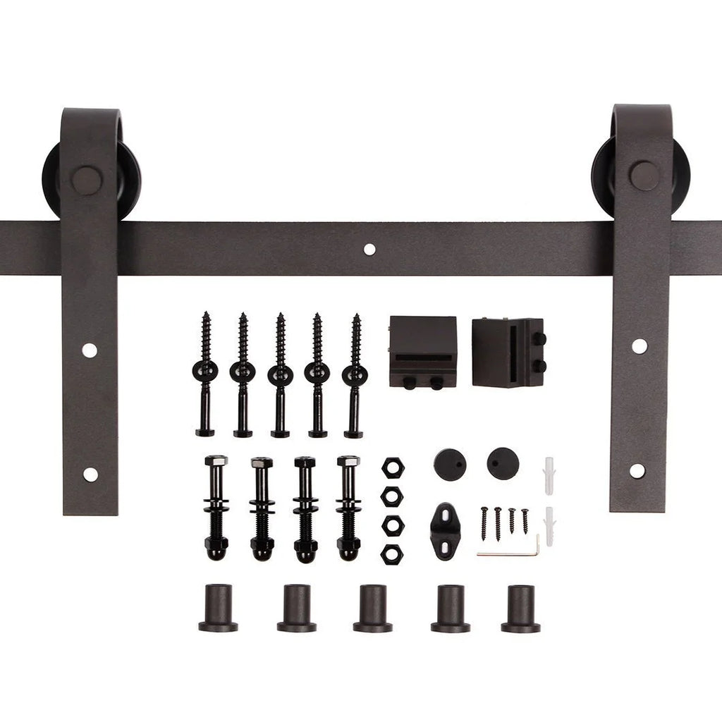 Knotty Pine Wood Sliding Barn Door With Hardware Kit E76389