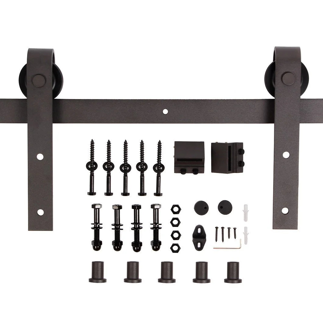 Knotty Pine Wood Sliding Barn Door With Hardware Kit E76389