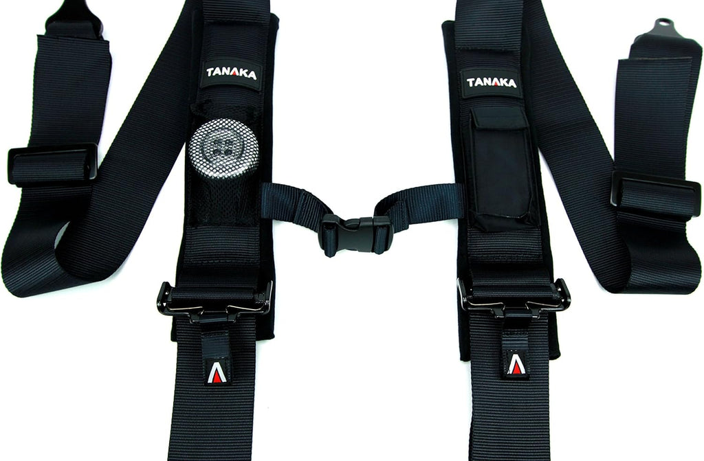 Black 5 Points Safety Harness Set with Shoulder Pads, Pack of 2 F8433