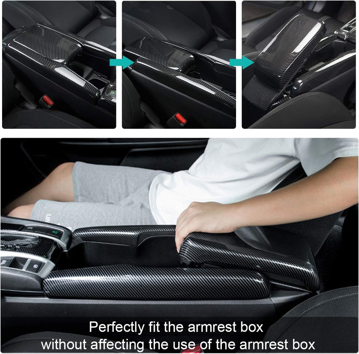 Carbon Fiber Center Console Armrest Cover C65272