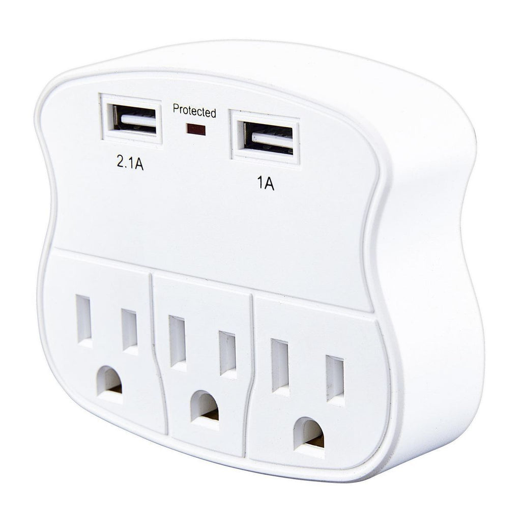 3-Outlet 2 USB Wall Adapter S775894