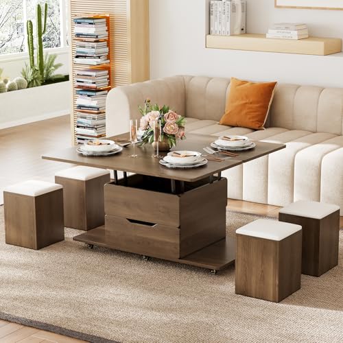 Black Lift-Top Coffee Table with Hidden Storage W4687